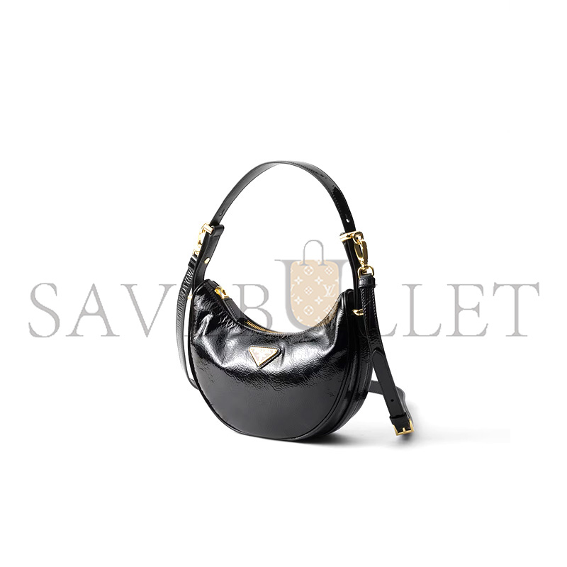 Pra*a arquÉ naplak patent leather shoulder bag 1bc194 (22.5*18.5*6cm)